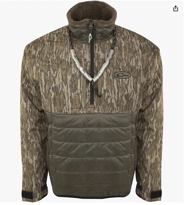 Drake Waterfowl Insulated Jacket Late Season 1/4 Zip Double Down Eqwader DW7335 - Image 1 of 3