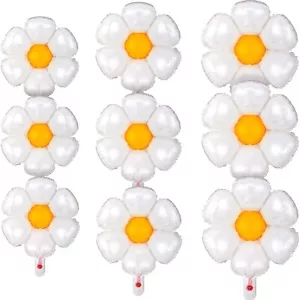 9 Pieces Daisy Balloons Daisy Party Decorations Daisy Foil Birthday Baby Shower - Picture 1 of 4
