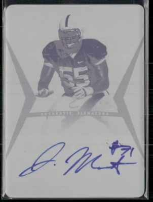 Jonathan Martin 2012 Leaf Ultimate Draft Magenta Printing Plate Auto 1/1 - Image 1 of 2