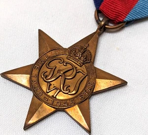 WW2 The 1939-45 Campaign Star medal - 100% original issue - Picture 1 of 5