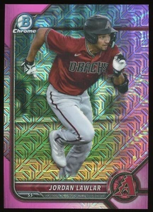 2022 Bowman Chrome #BCP-235 Jordan Lawlar Mojo Refractor Pink /199 - Picture 1 of 2