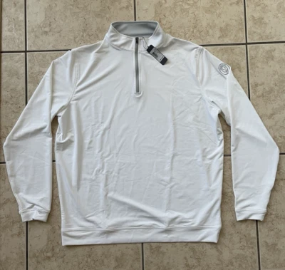 Suéter deportivo Peter Millar de golf deportivo XL blanco manga larga 1/4 cremallera Peter Millar para hombre Foto 1 de 4