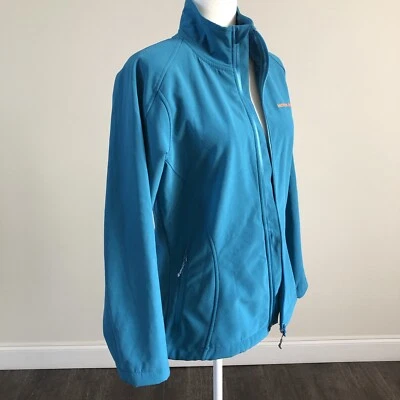 Merrell Windbreaker Jacket Womens Green LS Aeroblock Fleece Lined Full Zip Sz S - Image 1 of 4