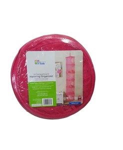 Mainstays Hanging Mesh Space Organizer 6 Compartments Toy Storage Fuchsia New - Picture 1 of 5