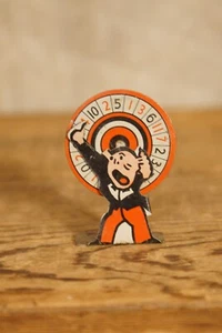 1920's Cracker Jack Tin Litho Toy Surprise Penny Toy Spinning Wheel Man Nice - Picture 1 of 2
