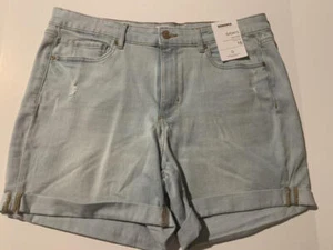 SONOMA Ladies 16 Lt WashClassic Stretch High Rise Distressed Shorts 5.5" Inseam - Picture 1 of 3