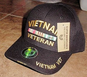 NEW Black Vietnam Veteran hat baseball cap by  Rapid Dominance - Picture 1 of 2