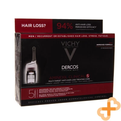 Vichy Dercos Aminexil Clinical 5 Anti Haarausfall 21x6ml Herren Kur Stimulierend - Bild 1 von 4