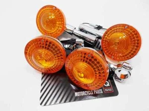 YAMAHA DT100 74-76 JBS TURN SIGNAL INDICATOR SET LEFT RIGHT FRONT REAR BLINKER - Picture 1 of 3