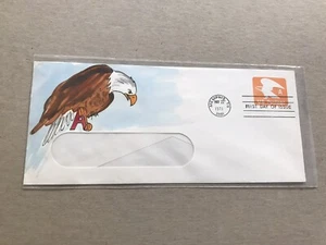 US 1978 FDC Stationery +"A" Eagle #U580 +Melissa Fox Hand-Drawn Cachet +Unique  - Picture 1 of 2
