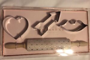 West Emory Love & Co. COOKIE MAKING SET Cutter + Mini Rolling Pin WEDDING Gift