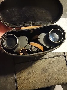Vintage WWII E. Leitz Wetzlar 8x30 Binuxit binoculars W/Orig. Leather Trav.Bag - Picture 1 of 13