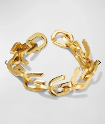 Pulsera GIVENCHY G Link Latón Dorado Grueso Amarillo $790 Foto 1 de 4