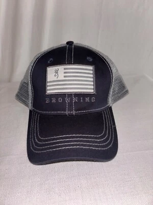 Browning Shotguns Mesh SnapBack Flag Hat NEW Black One Size Hunting Shooting - Image 1 of 4