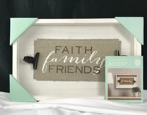 Fede Famiglia Amici Accento Decorativo Nuova Vista Regali 14" x 9" - Foto 1 di 9