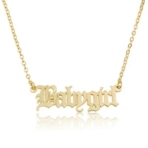Personalized Old English Name Necklace Customize Your Name Necklace Gift Charm - Picture 1 of 12