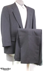 Kuppenheimer Herren Grau 2 Teiler Anzug 2 Btnn Wolle 42S Flache Fronten 41" Taille - Bild 1 von 9