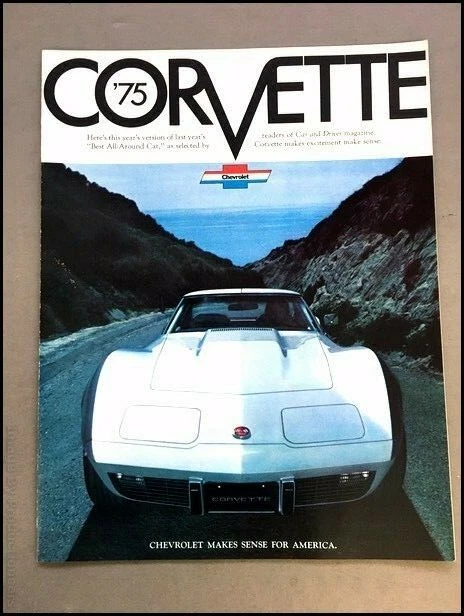 1975 Chevrolet Corvette Vintage Original Car Sales Brochure Catalog Foto 1 de 4