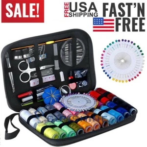 Kit 126 in 1 de costura de viaje con agujas Enhebradores Hilo de coser con Bolsa - Foto 1 di 19