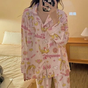 Mädchen Schlafanzug Pyjama Hausanzug Nachtwäsche pajamas langarm Pink 2er Set - Picture 1 of 14