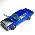 Hot Wheels Redline Custom Cougar Car 1967 Blue White Inter Made In United States