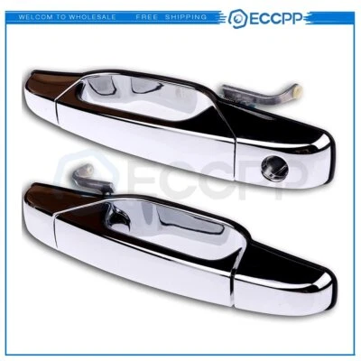 2x manijas de puerta delanteras izquierda y derecha ECCPP para Chevy SILVERADO GMC SIERRA cromadas Foto 1 de 4