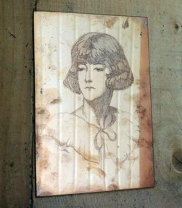 1923 Asa Cheffetz Original Placa de Cobre Grabado Retrato Niña Único ARTE - Imagen 1 de 9