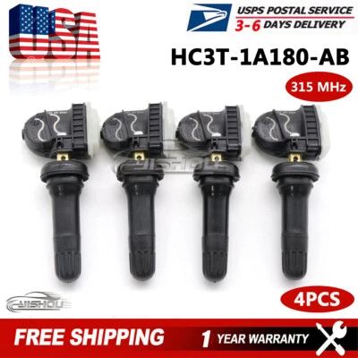 (4) HC3T-1A180-AB TIRE PRESSURE SENSOR TPMS For FORD F-250 SUPER DUTY FUSION - Image 1 of 4