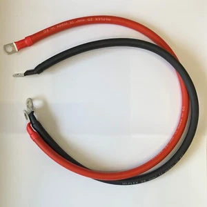Vorkonfektioniertes Batteriekabel Leitung mit Kabelschuhen Strom Erdkabel - 10 mm 16 mm 25 mm² - Bild 1 von 3