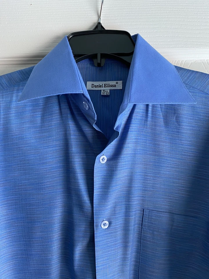 Daniel Ellissa Dress Shirt For Men 15 1/2, 32/33 Cuff Link Style Shirt - Image 1 of 4