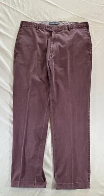 Pantalones de algodón Peter Millar Pima borgoña/rojo granate para hombre 35 X 30 ¡Envío rápido! Foto 1 de 4