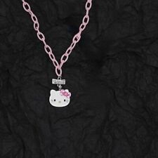 Kawaii Hello Kitty Sanrio Anime CZ Pendant Necklaces Ladies Girl Simple
