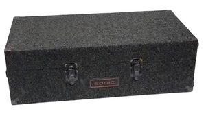 1980's SONIC DJ Equipment Carpeted 45 Record's/CD's Case PEAVY Rock Band Travel - Imagen 1 de 21