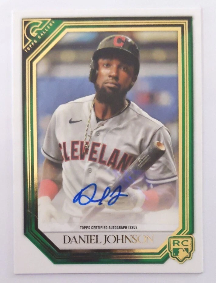 2021 Topps Gallery Daniel Johnson Auto /99 Green Parallel Rookie RA-DJ Guardians - Image 1 of 2