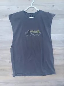 Stussy Muscle Tee Shirt Mens XL Grey Pigmenr Dyed Tank Top #0055 - Picture 1 of 3