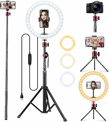 10 Inch Selfie Ring Light With Tripod Stand Phone Holder Dimmable Lighting Kit • 15.74£