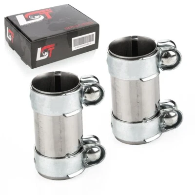 2X Doppia Fascetta Tubo Scarico Ø 55 X 125 Mm Per SEAT Leon 1M Toledo I II - Immagine 1 di 4