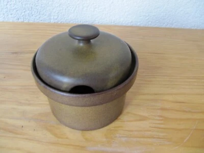 Melitta Ceracron Holstein Zuckerdose mit Deckel 9  cm braun retro 70er selten - Bild 1 von 3