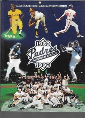 1999 San Diego Padres MLB Media/Press/Radio guide EXCELLENT 30th Ann Gwynn Colbe - Image 1 of 4