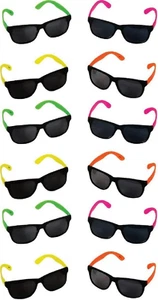 Rhode Island Novelty Assorted Neon Sunglasses, Pack of 12 - Picture 1 of 12