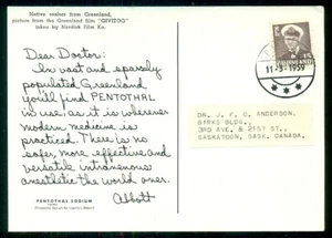 GRÜNLAND 1959 "Lieber Arzt" Karte aus ABBOT LABS, seltener und sehr guter Zustand - Bild 1 von 1