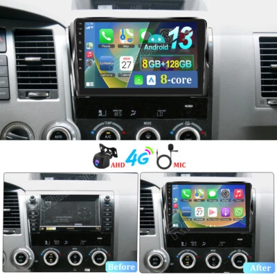 8+128GB Androi 13 Car Stereo Radio For Toyota Tundra 2007-2013 Sequoia 2008-2019 - Image 1 of 4