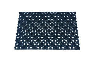 Gummi-Fußmatte Super Strong mit Bürsten 150x100 cm schwarz Fußabtreter Matte - Bild 1 von 4