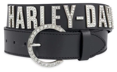 NUEVO CON ETIQUETAS Harley Davidson 99402-12VW -Cinturón Bling con fuente de cristal para mujer estrás-Mediano Foto 1 de 4