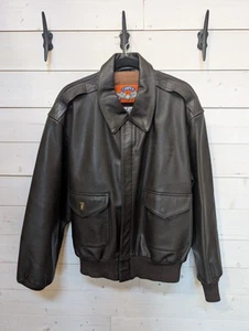 Vintage Cooper Type A-2 Leather Flight Jacket Size 46 R Air Force Brown Bomber - Picture 1 of 11