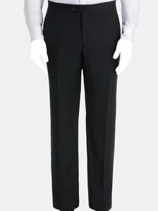 Pantalones de Esmoquin Ralph Lauren Para Hombre Talla 33x30 Negro Lana Rayas Laterales Hechos en Canadá - Imagen 1 de 11
