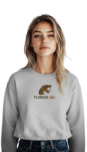 NUEVO CON ETIQUETAS Mujer Zoozatz Gris Florida A&M Sonajeros DEPORTE CROP CREW Sudadera Talla M - Imagen 1 de 5