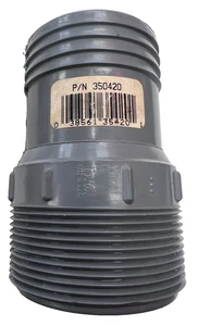 Raccordo per tubi grigio Poly - barra da 2 pollici / 2 pollici - OEM # 350420 - Foto 1 di 3