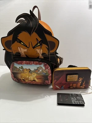 Mini Mochila y Cartera Loungefly Disney Rey León Villanos Escena Cicatriz Nueva con Etiquetas Foto 1 de 2