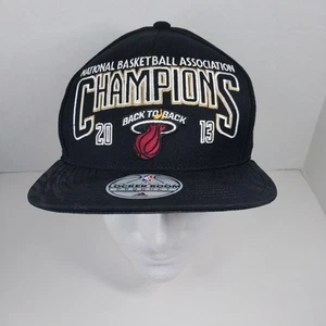 Adidas Miami Heat Official 2013 NBA Champions Snapback Adjustable Hat Black - Picture 1 of 13